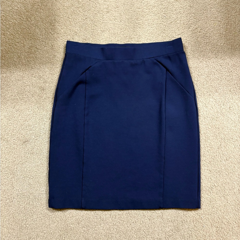 Mario Serrani Navy Pencil Skirt